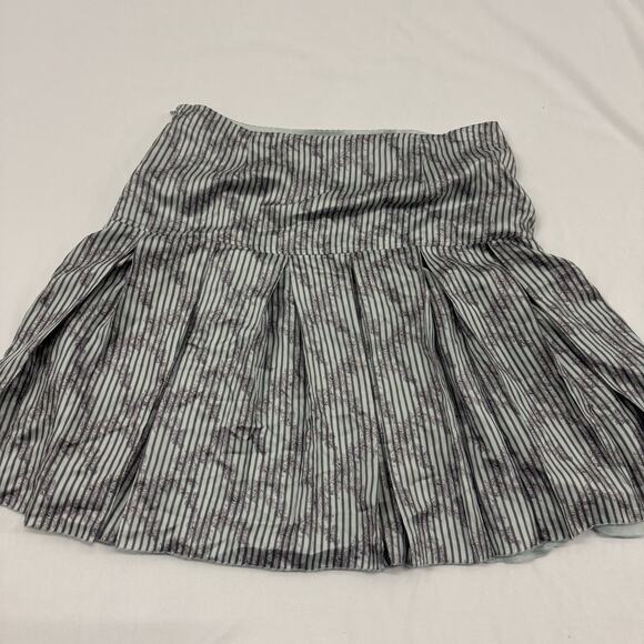 Y2K Kenzie 100% Silk Skirt Size 16 Drop Waist Pleated Floral Blue Purple Fairy - Picture 8 of 9